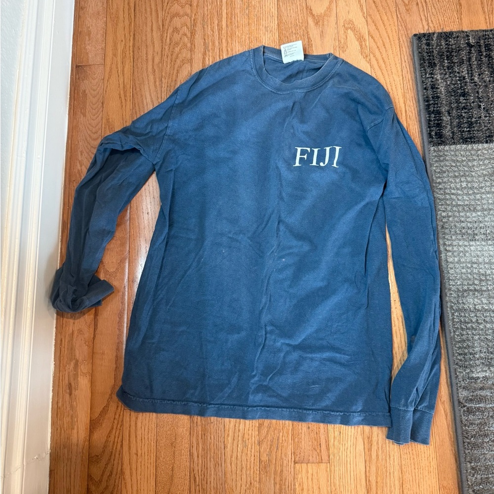 Fiji sigma delta Blue long sleeve rush Men's Tshirt size small
